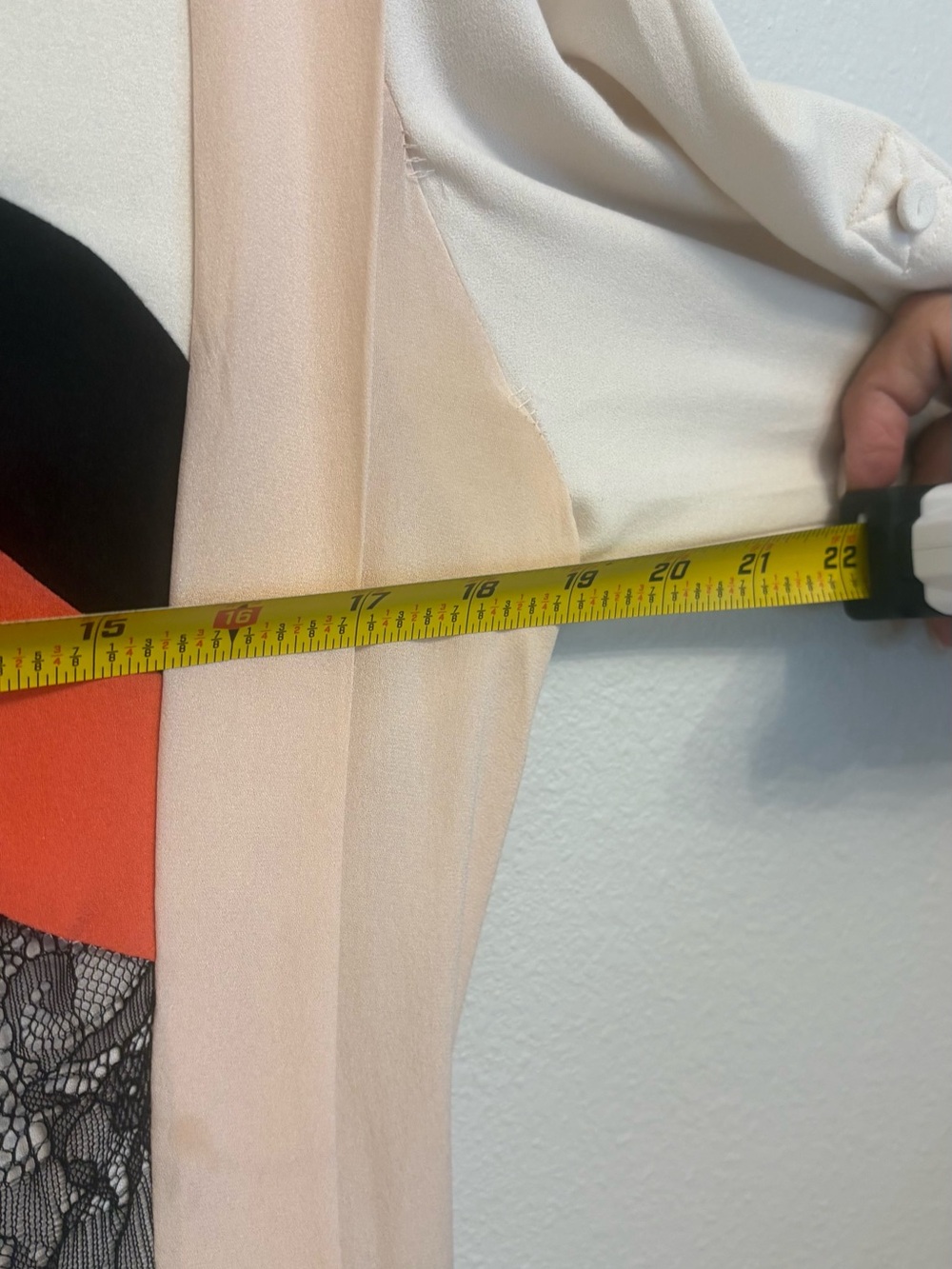 BCBGMaxAzria White and Black Lace Collared Top - Picture 6 of 9